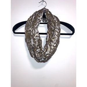 Alfred Sung | Infinity scarf snake skin print